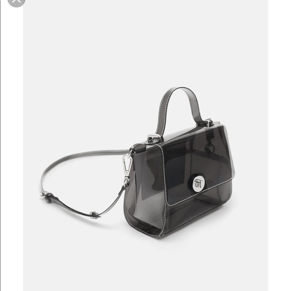zara vinyl mini city bag